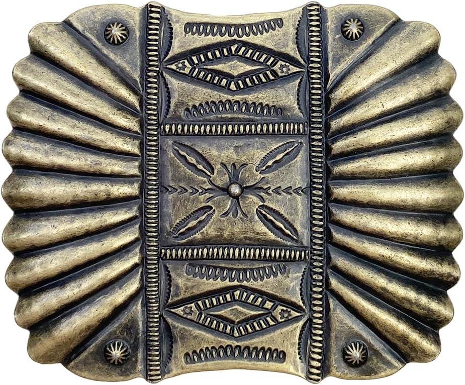 TOPACC Western Belt Buckle Cowboy Vintage Cowgirl Belt Buckle 1.5 in Novelty for Men Women (Bronze)
