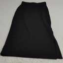 Women's Elastic Waist Pencil Bodycon Midi Skirt - High Waisted with Side Slit Below Knee Length Elegance for Women (Medium, Black)