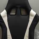 BestOffice High-Back Gaming Chair PC Office Chair Computer Racing Chair PU Desk Task Chair Ergonomic Executive Swivel Rolling Chair with Lumbar Support for Back Pain Women, Men,White