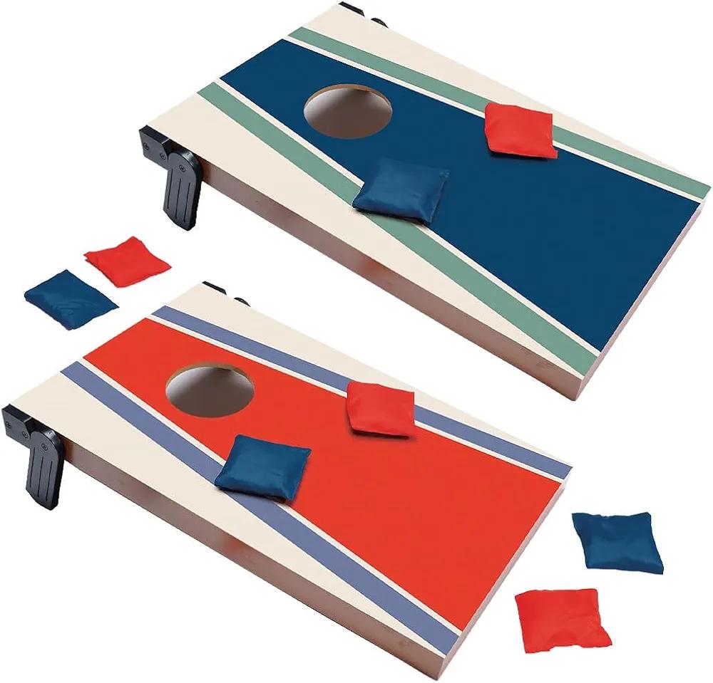 Amscan Cornhole Games Set - (1 Pack) - Includes 8 Colorful Bean Bags and 2 Sturdy Boards - Perfect for Outdoor Gatherings, Family Barbecues, Picnics, and Tailgates