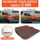 Lofty Aim Car Seat Cushion, Comfort Memory Foam Car Cushions for Driving - Sciatica & Lower Back Pain Relief, Driver Seat Pillow for Auto, Office Chair, Wheelchair - Brown