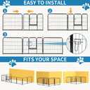 NEWBULIG Dog Playpen 8 Panels 24" Height Foldable Heavy Duty Metal Dog Exercise Playpen Puppy Fence for Indoor Outdoor Yard