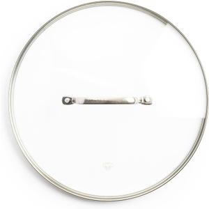 Blue Diamond 8.5 Universal Tempered Glass Lid, Frying Pan Skillet, Saut, Saucepan, Stockpot, Oven Safe to 350F, Dishwasher Safe, Stainless Steel Handle, Clear (silver)