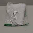 PIKRONSH Christmas Tree Skirt, 32 Inch Green Velvet Tree Skirt with Embroidered Snowflakes Sequins White Trim Border, Holiday Party Tree Decoration