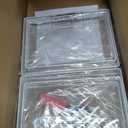 OGEMXU Cabinet Shelf Organizers, 15.7 inches Large Kitchen Counter Shelf, Set of 4 Wood Kitchen Pantry Organizer, Storage Shelves for Countertop, Spice Rack, Stackable, Expandable, Metal White, Nature