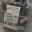 MiniArk Large Shallow Organizing Baskets 15x11x5.1 Inches - Rope Woven Storage Bins for Bathroom, Shelves, Cube Closet, Black Woven Brown (3 Packs)