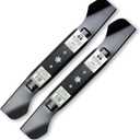 Terre Products, 46 Inch Lawn Mower Blades, 2 Pack, High Lift, Compatible with Cub Cadet XT1, XT2, Craftsman LT46, Replacement for 742-04244, 742-04244A, 942-04244, 942-04244A, 742-04290, 942-04290