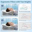 Cervical Pillow for Neck and Shoulder Pain Relief - Ergonomic Neck Pillow for Sleeping, Contour Memory Foam Pillows Side Sleeper Pillow for Neck Support, Bed Pillow for Side Back Stomach Sleepers