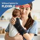 FEATOL Carpal Tunnel Wrist Brace Night Support, Thumb Spica Splint Right Hand for De Quervains Tenosynovitis, Tendonitis, Thumb Brace for Women Men, Black Blue, Small/Medium