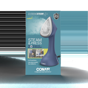 Extreme Steam Conair Steam & Press 2-In-1 Iron & Steamer, Blue