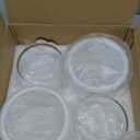 Glass Soup Storage Containers, Round Food Container with Airtight Lids, Glass Meal Prep Storage Reusable, 18 oz Leak-Proof Storage Containers, Microwave, Dishwasher, Frig Safe (4 Pack)