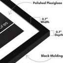 Americanflat 24x28 Picture Frame with Polished Plexiglass - Use as 20x24 Frame with Mat or Display 24x28 Photo Without Mat - Streamline Collection - Thin Border Picture Frames for Wall - Black