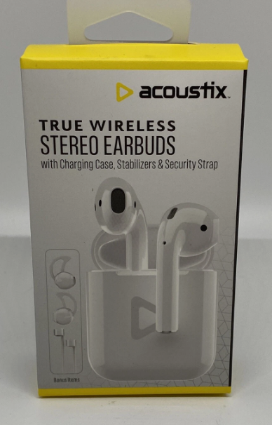 ACOUSTIX TRUE WIRELESS STEREO EARBUDS with Charging Case