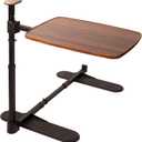 Stander Wonder Tray Plus, Adjustable Recliner Swivel TV Tray with Standing Handle for Seniors & Elderly Adults, Walnut Laptop Desk for Couches & Chairs, Mobility Aid Sit and Stand Assist