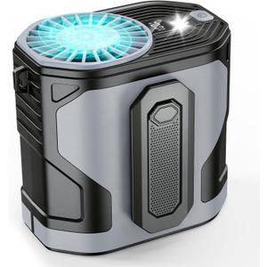 Portable Waist Fan, Wearable Belt Fan 10 Speeds Powerful Airflow, Hands-FreeHanging Neck Fan Rechargeablewith up to 24H+ of Working Time, for Camping, Outdoor, Jobsite