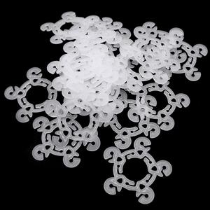 120 Pieces Balloon Clips for Balloon Arch, Balloon Arch Bracket Buckle, Flower Shape Balloon Clips Holders, Balloon Column Stand Balloon Connectors Clips (Clear), White