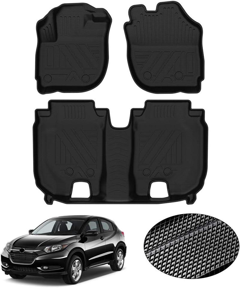 KUST Floor Mats for Honda HR-V 2016-2022, All Weather Floor Liners Front Rear 2 Row High Edge for HRV Accessories
