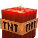 Pixel Mine Game Birthday Candles - 1 Pcs 3x3 Inches Cubic Decorative Birthday Cake Candles Party Decorations for Boys Room and Girls Bedroom Decor Gift