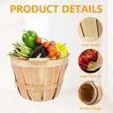 Wooden Berry Baskets Bulk Square Wood Fruit Baskets 10 Pack, 7.9 x 5.9 inches