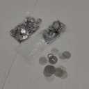 BEAMNOVA 100 Sets of Metal Button Supplies Blank 25mm / 0.98 in (Approx. 1 inch) for Button Maker Machine, Slick Metallic Back, Badge Making Parts Round DIY Pin Maker