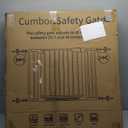 Cumbor 2 Pack 29.7-54.2" Baby Gate for Stairs, Mom's Choice Awards Winner-Auto Close Dog Gate for Doorways, Easy Install Pressure Mounted Pet Gate Indoor, Wide Safety Gate for Dog, White