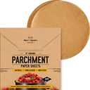 6 Inch Rounds Pack of 220 Parchment Paper Baking Sheets by Bakers Signature | Precut Silicone Coated & Unbleached  Will Not Curl or Burn  Non-Toxic & Comes in Convenient Packaging