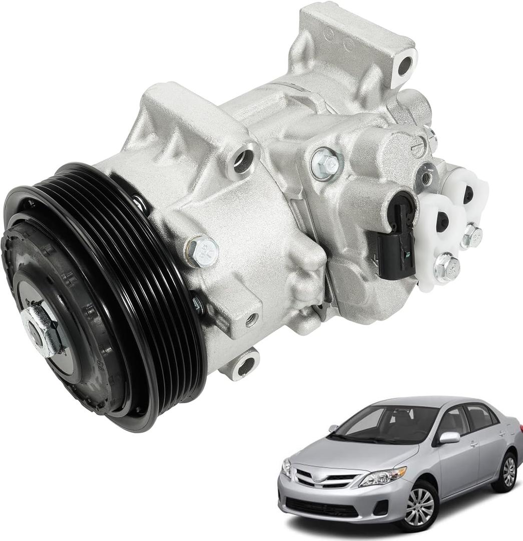 LEAPTREND 8831002710 Air Conditioning Compressor with Clutch 12V AC A/C Compressor Compatible with Toyota Corolla 1.8L 2011 2012 2013 Matrix 1.8L 2013 Replace 178322 8831002711