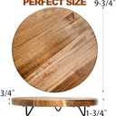 TOPZEA Decorative Round Wood Riser for Display, 10 inch Acacia Wood Pedestal Stand Farmhouse Kitchen Decor Tray Coffee Table Bathroom Counter Organizer for Plant Pot, Perfume, Cake, Lamp