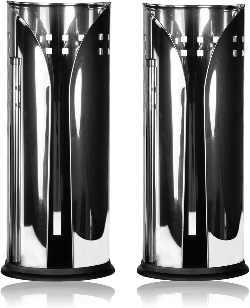 Toilet Paper Holder Stand  Modern Stainless Steel Toilet Paper Holder Free Standing, Toilet Paper Stand Bathroom Toilet Paper Storage Holder (2)