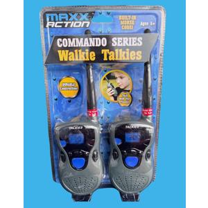 Maxx Action Durable Walkie Talkie Set kids 5+ Camando Series w/ Morse Code 