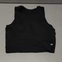 Natural Feelings Nudi Sports Bras for Women Removable Padded Yoga Tank Tops Sleeveless Fitness Workout Crop Tops (Small, Black)