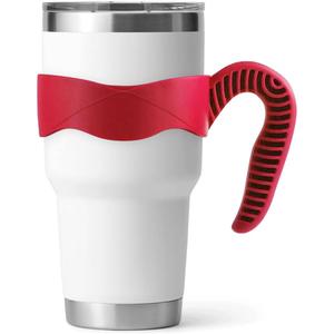 Hyturtle 1Pcs Stylish and Functional Red Tumbler Handle For 30oz YETI Tumbler - Secure Grip, Lightweight, Dishwasher Safe - Ideal for Travel and Outdoor Activities - BPA Free