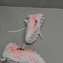 Kids Slip On Soccer Cleats for Boys Girls Youth Training Football Shoes, 1 Little Kid, Pink/White