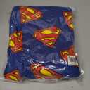 Bioworld Superman Logo All-Over Print Boy's Blue Long Sleeve Sherpa Lined Kids Wearable Hoodie Blanket