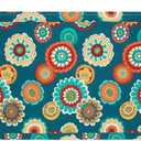 Magpie Fabrics Patio Bench Cushion Cover 45x18x3 Inch, NO Insert! Water Resistant Outdoor Loveseat Replacement Cover with Zipper (Floral Green)