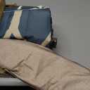 SONGMICS Hammock, Quilted Hammock with Curved Bamboo Spreaders, Pillow, 78.7 x 55.1 Inches, Portable Padded Hammock Holds up to 495 lb,Blue and Beige Rhombus UGDC034I02 (Blue + Beige Rhombus)