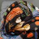 Comforter Set Queen Size, Retro Floral Bird 7 Pcs Bedding for Kids and Adults, Vintage Chinese Flower Bed Sheet Sets with Fitted Sheet 2 Pillowcases & 2 Shams for Bedroom Bed Decor