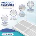 2 x Neodymium Magnetic Vent Grille Filter Cover, Keeps Things In And Out Of Vents, Light Filtration Capability For Dust - Measures 12" x 5.5" (2)