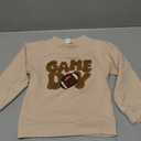 Toddler Baby Girl Boy Fall Clothes Football Game Day Sweatshirt Tops Crewneck Pullovers Shirt Kids Football Outfit (Beige Game Day,3-4T)