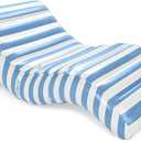 FUNBOY Giant Inflatable Luxury Blue & White Cabana Striped Chaise Lounger, Chair Pool Float for Adults, Perfect for a Summer Pool Party, Nearly 6 Feet Long