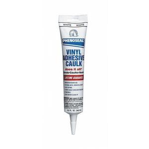 Phenoseal White Vinyl Adhesive Caulk 5.5 oz.