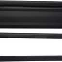 QCAA Solid Brass Mail Slot, with Solid Brass Interior Frame, 10" x 3", Matte Black, 1 Pack, Made in Taiwan