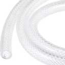 MECCANIXITY Braided Clear PVC Vinyl Tubing 1/2" ID 3/4" OD PVC Tube High Pressure Water Hose 98ft for Industrial Tubing, Pump, 12.7mm x 19mm