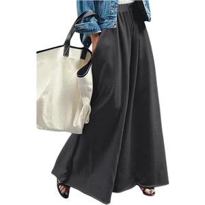 RoseSeek Women's Wide Leg Sweatpants High Elastic Waist Flowy Palazzo Pants Loose Baggy Pants Bottoms (XS)