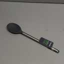 Tovolo Mixing Spoon Stainless Steel Handle Scratch Resistant Non Stick Safe Kitchen Utensil for Cooking Baking Serving Stirring, Heat Resistant Silicone Stirring Spoon with Metal Handle Charcoal Gray