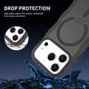 Magnetic for iPhone 17 Pro Case, (Compatible with Magsafe) Curly Wavy Frame Hard Translucent Matte Clear Back Cover for Women Men TPU Bumper Shockproof Phone Case (Black)