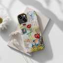 DorisMax for iPhone 15 Plus Case - Wireless Charging - Cute Wildflower
