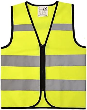 High Visibility Kids Safety Vest,Toddler Safety Vest,Reflective Vest Kids,Toddler Construction Vest For Cycling &Running Y1/XS/Zipper