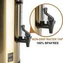 Coffee Urn, 12L/75cup Coffee Dispenser with Percolator, Large Coffee Maker with Keep Warm Mode, Double Wall Commercial Grade Stainless Steel, Hot Water Urn for Catering Party Office Wedding