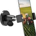 Magnetic Tractor Phone Holder, [All Metal & Sturdy] Magnet Base Phone Mount for Lawn Mower, Heavy Duty Equipment ROPS, Forklift, Boat, Gym Stand for iPhone 17 16 15 14, Galaxy, All 4-7" Phone